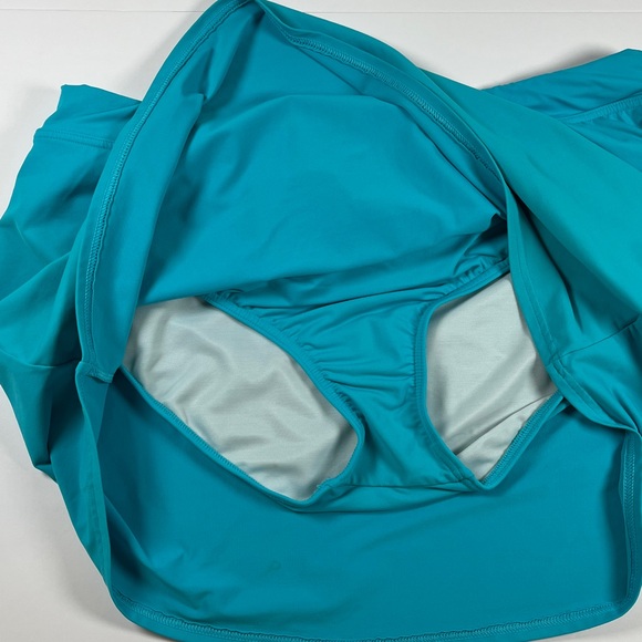 Lands’ End Teal Blue Swim Skirt Sz 14 - Picture 3 of 7